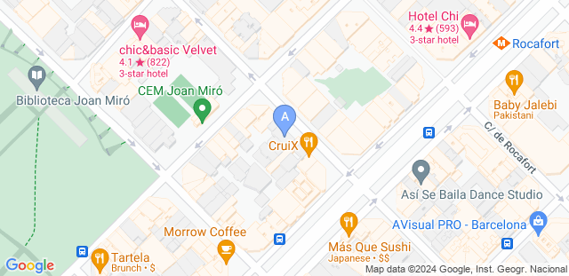 Map to Atos Jiu-Jitsu Barcelona
